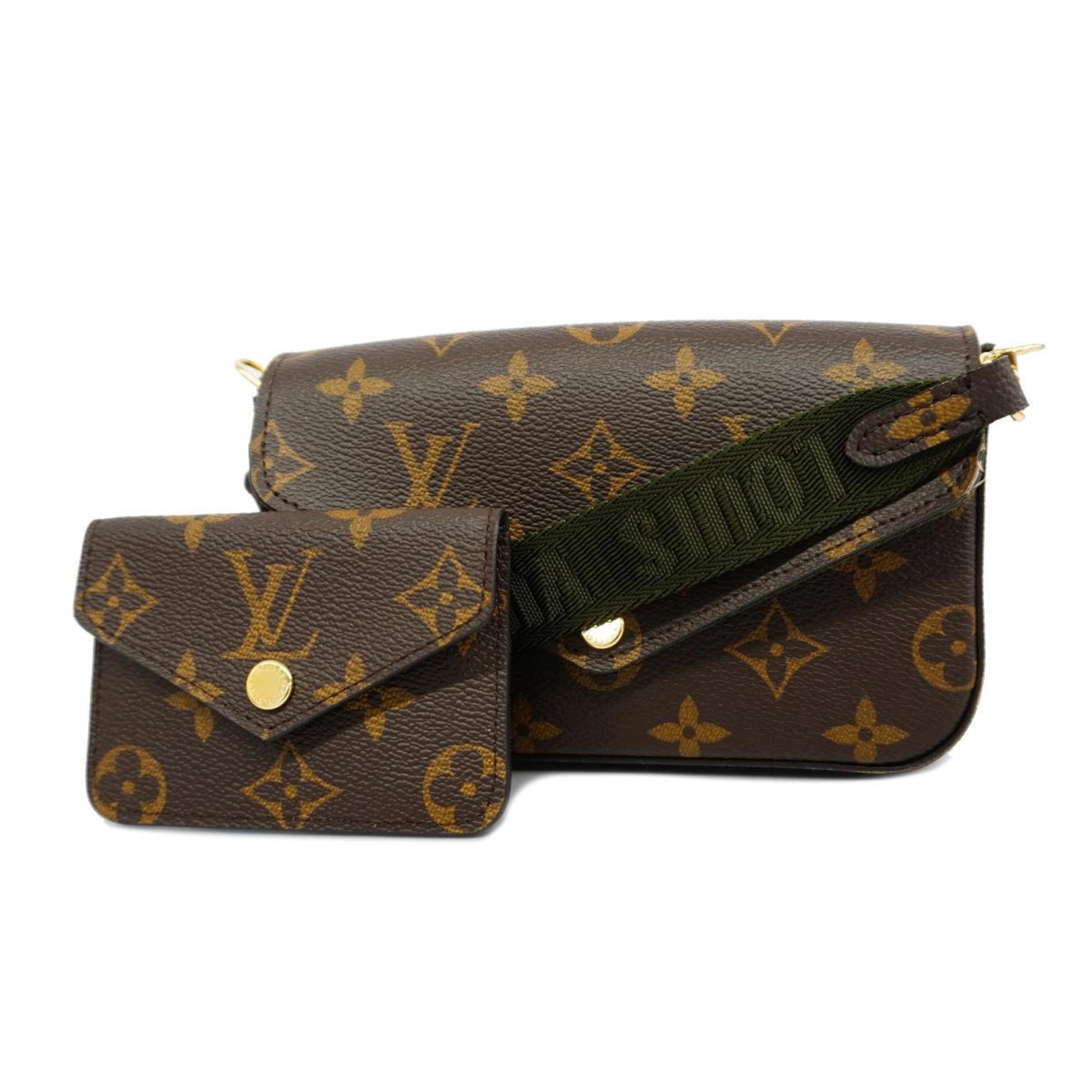 Louis Vuitton Shoulder Wallet Monogram Multi Pochette Felicie M80091 Brown Ladies