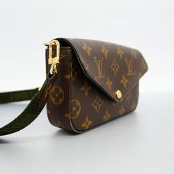 Louis Vuitton Shoulder Wallet Monogram Multi Pochette Felicie M80091 Brown Ladies