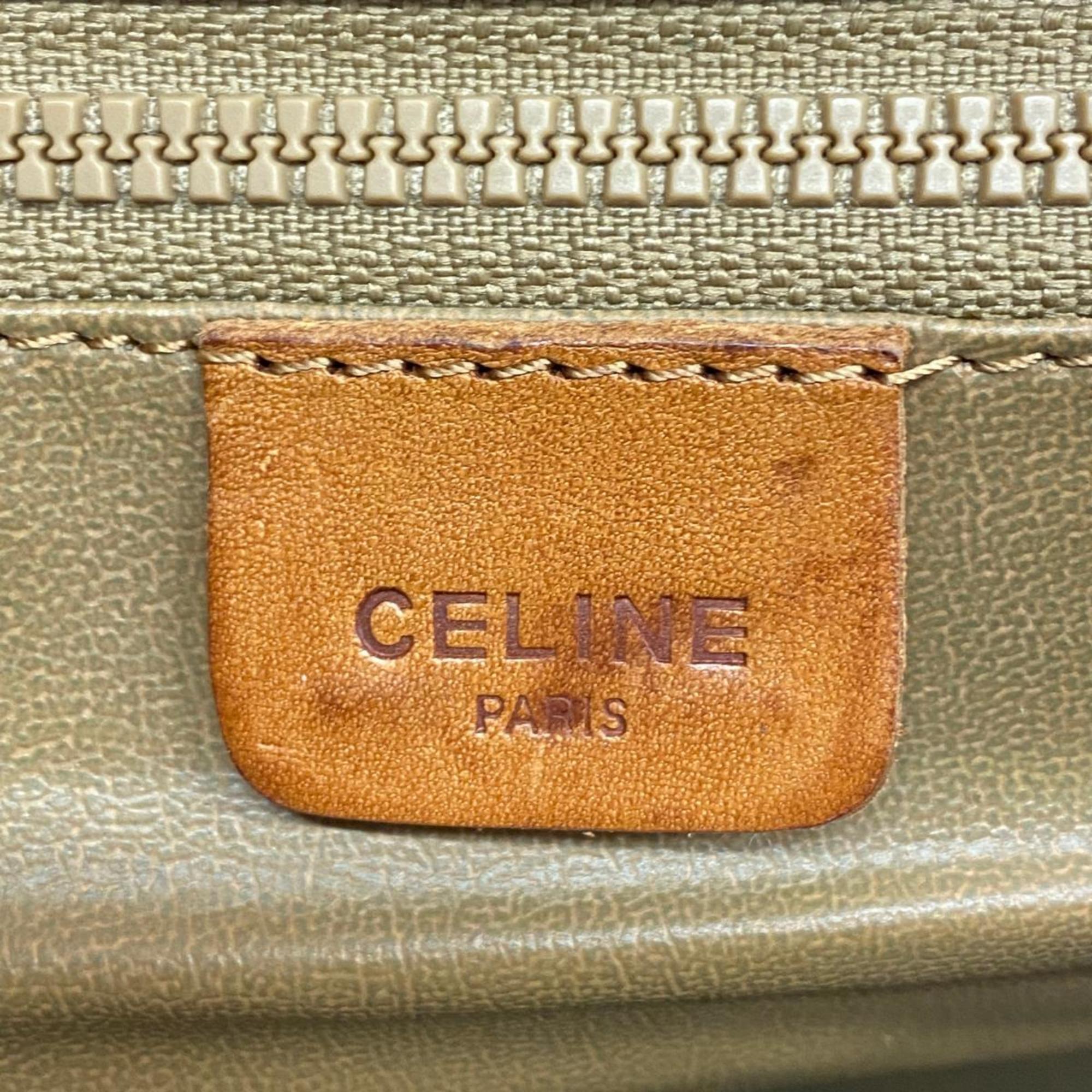 Celine Shoulder Bag Macadam Light Brown Women's