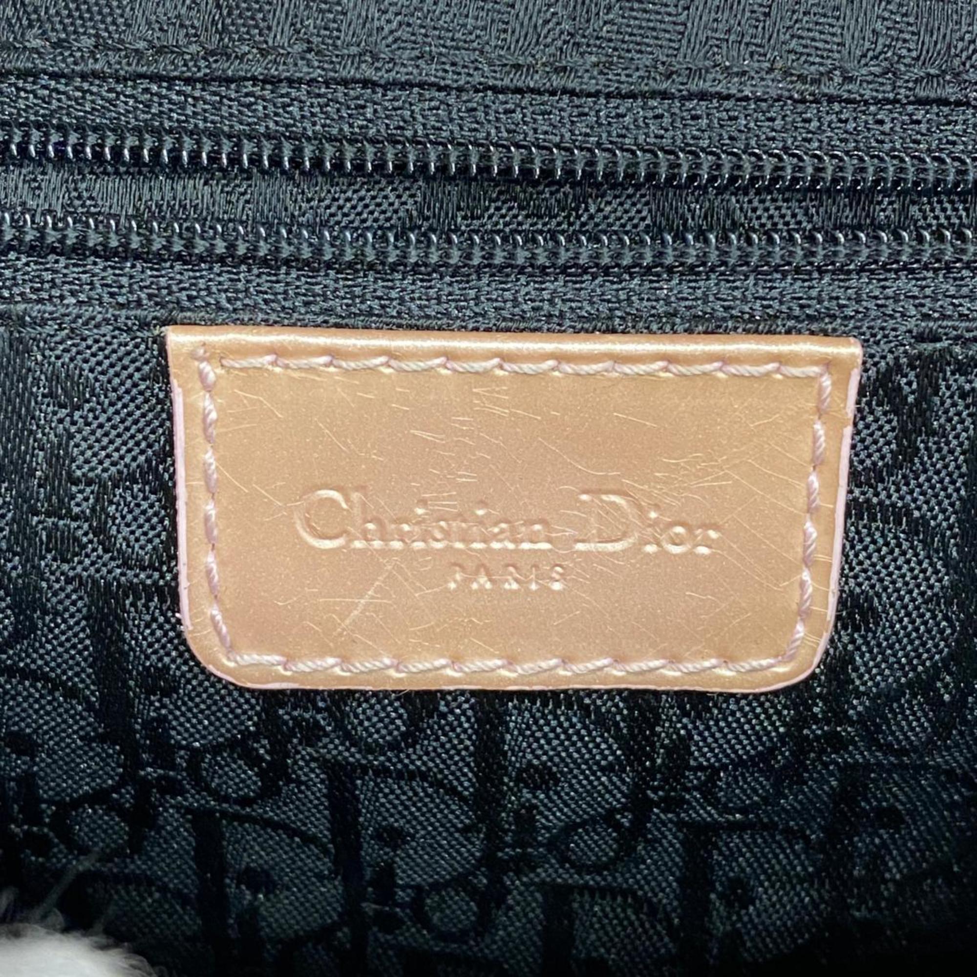 Christian Dior Handbag Saddle Bag Denim Grey Women's