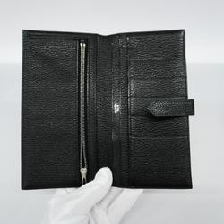 Hermes Long Wallet Bearn H Stamp Chevre Black Men's Women's