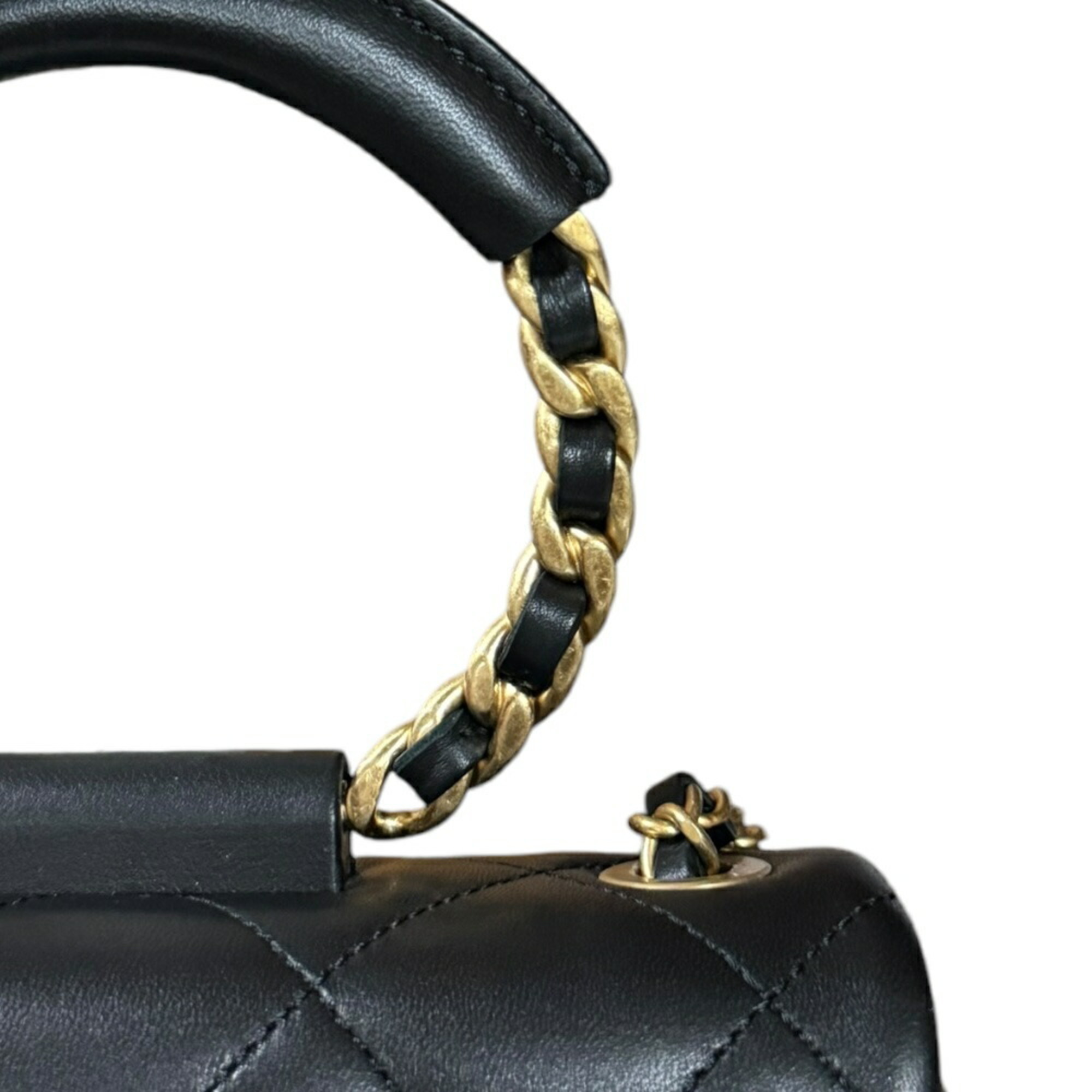 Chanel Matelasse Shoulder Bag Lambskin Black Women's CHANEL Chain 2way