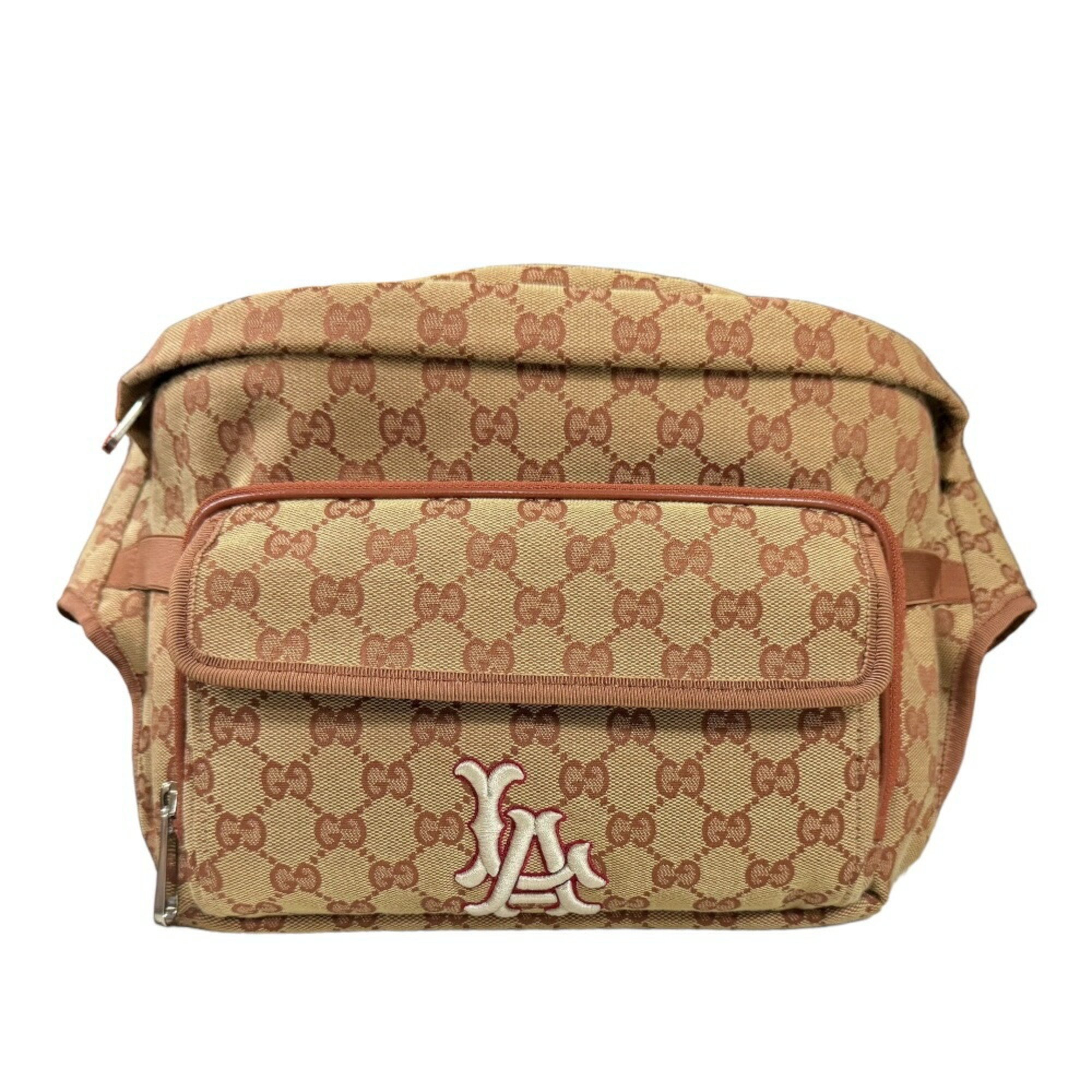 Gucci LA Angels GG Canvas Body Bag 536842 Beige Unisex GUCCI 2way