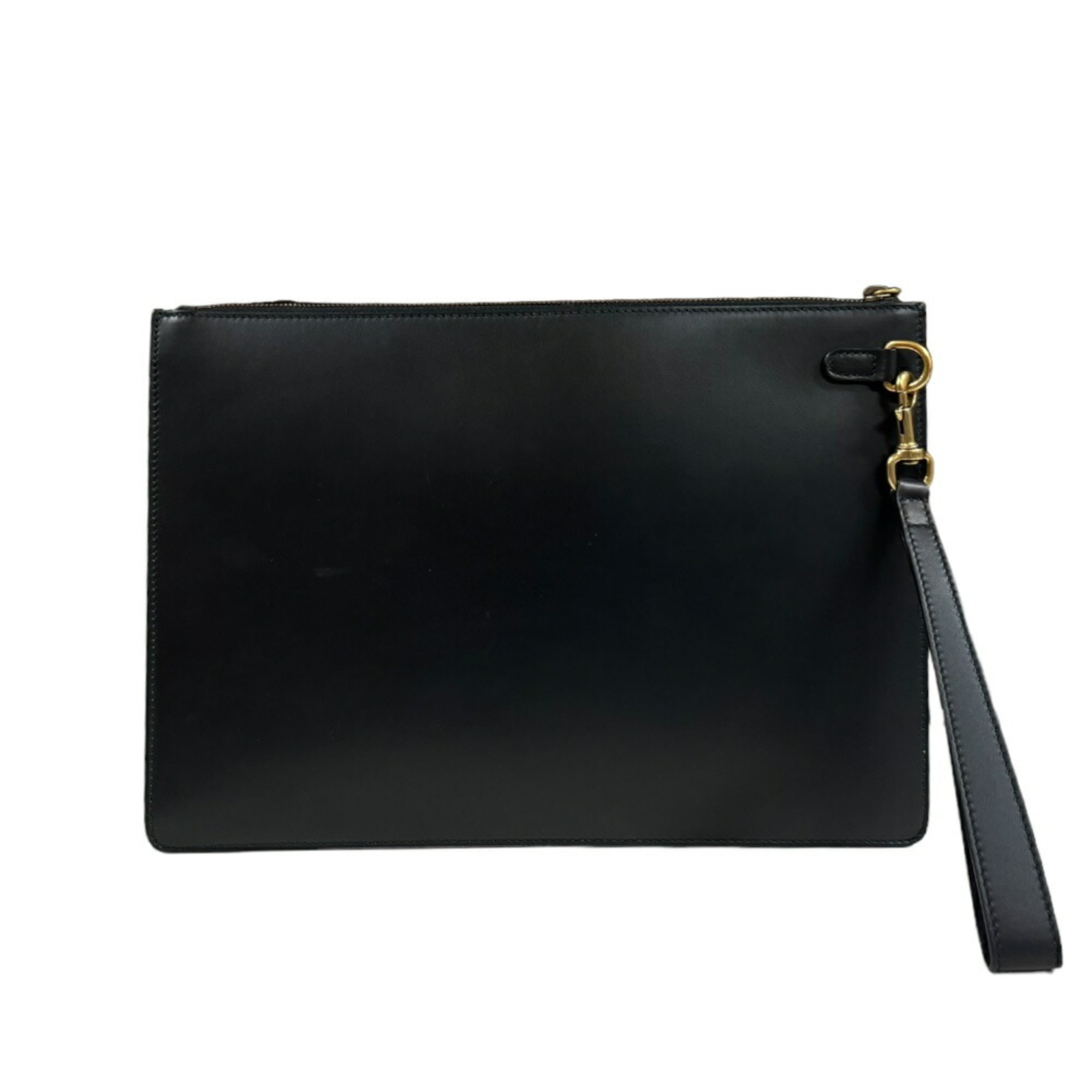 Gucci Ghost Clutch Bag Leather 433665 Black Men's GUCCI