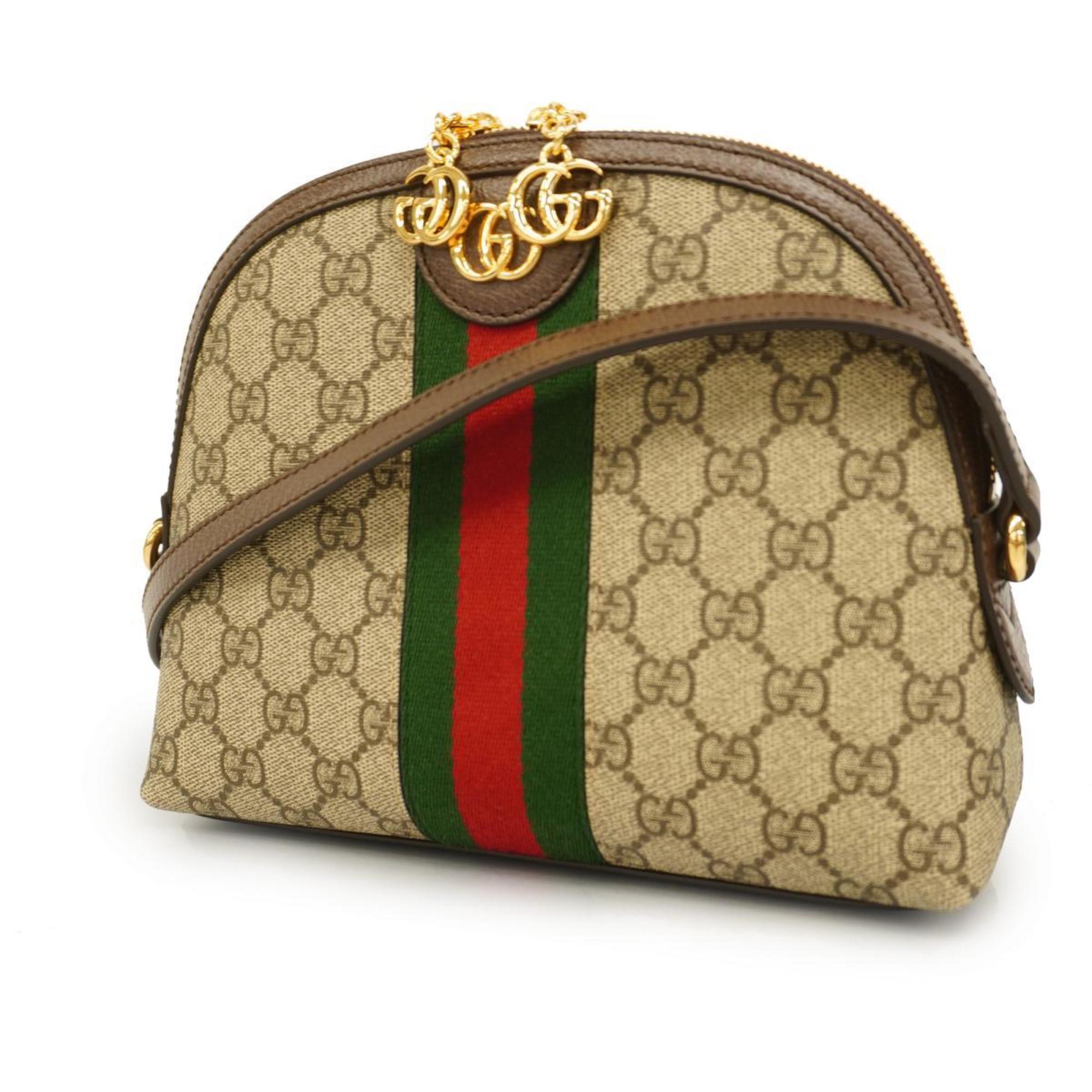 Gucci Shoulder Bag Ophidia 499621 Brown Beige Women's