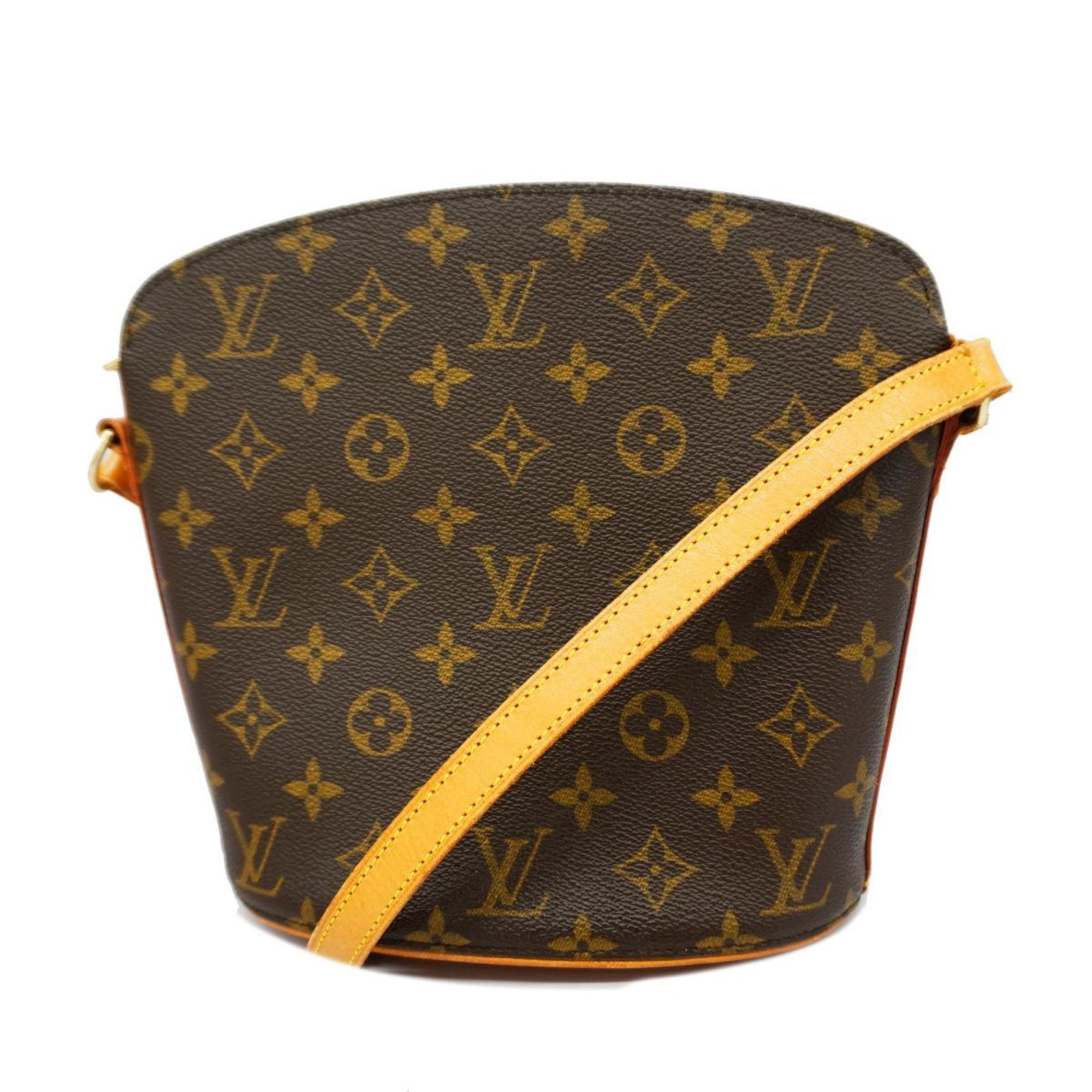 Louis Vuitton Shoulder Bag Monogram Drouot M51290 Brown Women's