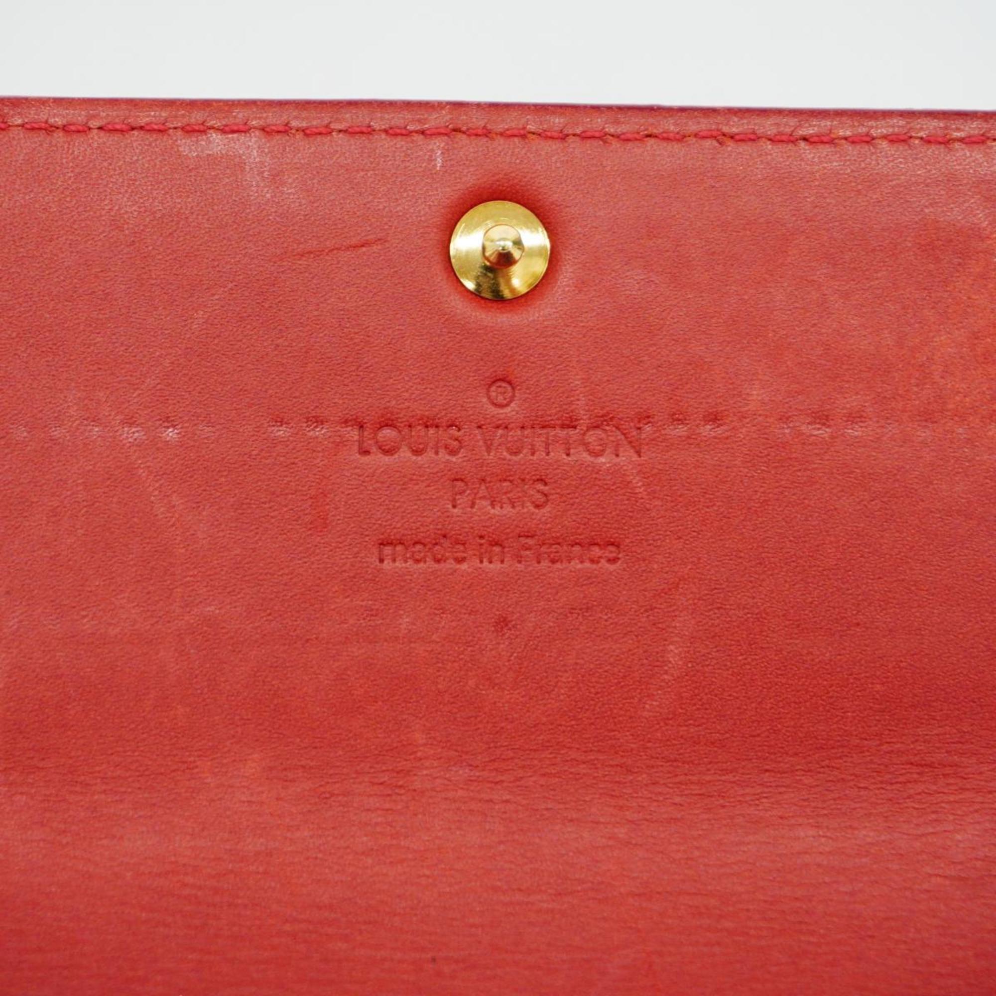 Louis Vuitton Long Wallet Vernis Portefeuille Sarah M93530 Pomme d'Amour Ladies