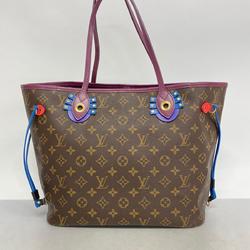 Louis Vuitton Tote Bag Monogram Totem Neverfull MM M41664 Magenta Ladies