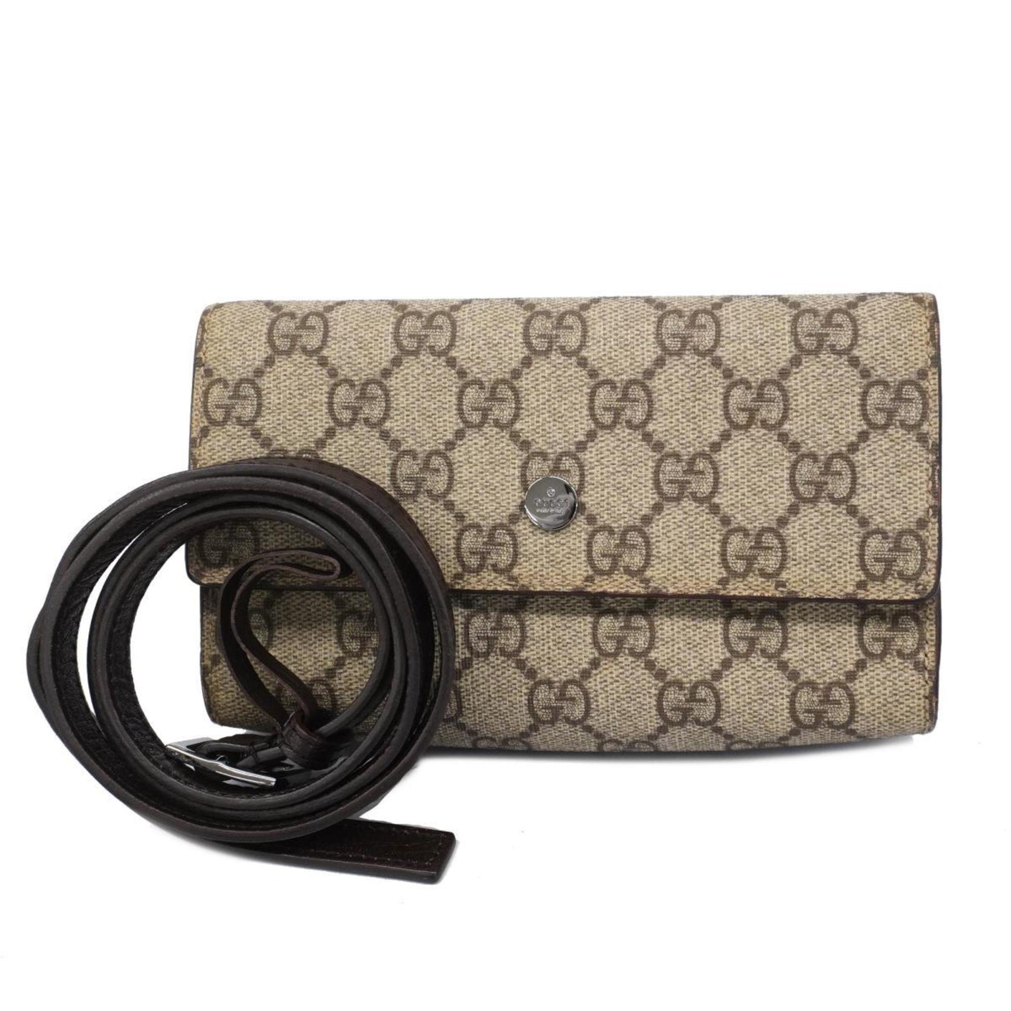 Gucci Waist Bag GG Supreme 137376 3661 Brown Men's Women's