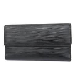 Louis Vuitton Tri-fold Long Wallet Epi Portefeuille International M63722 Noir Men's Women's