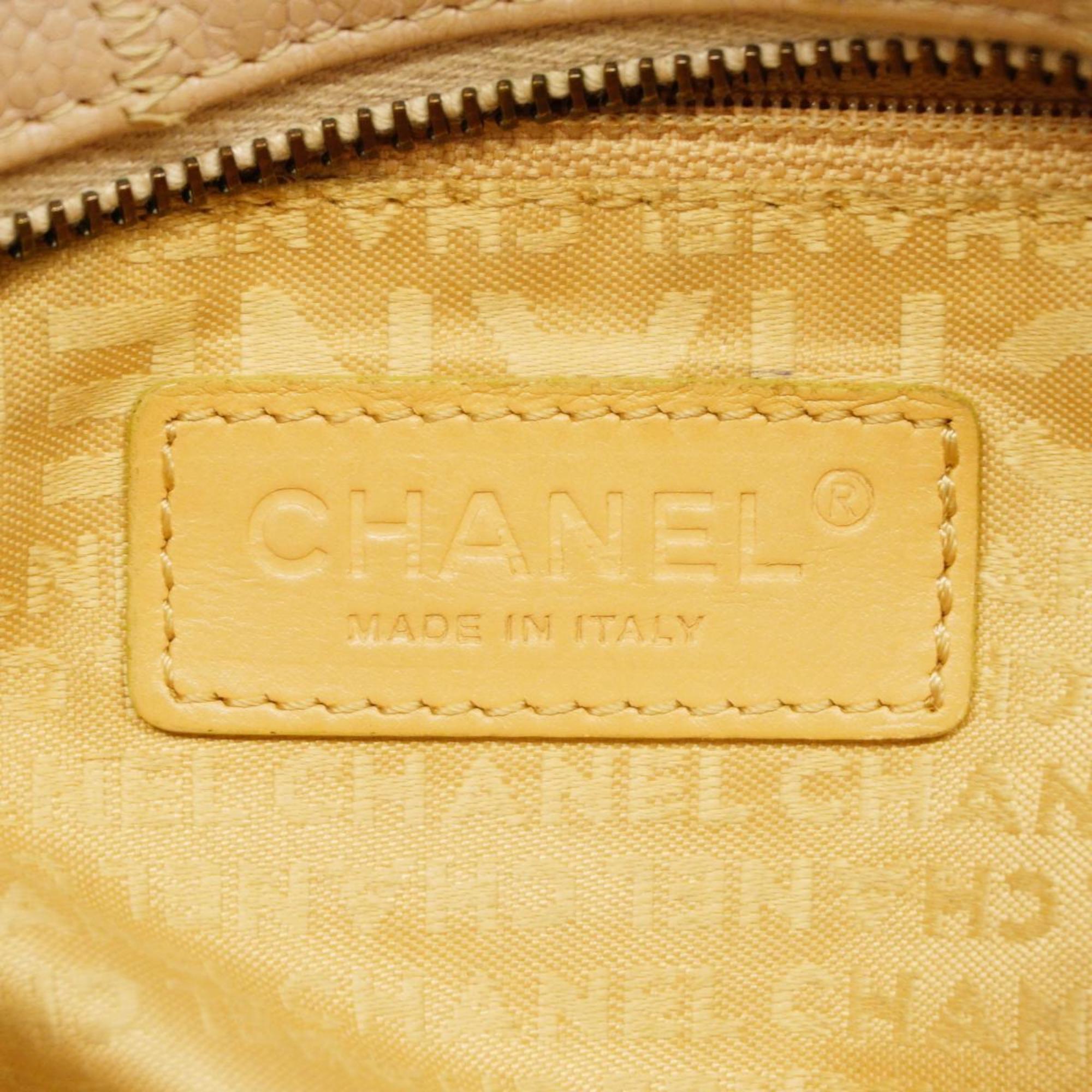 Chanel Shoulder Bag Chocolate Bar Caviar Skin Pink Women's