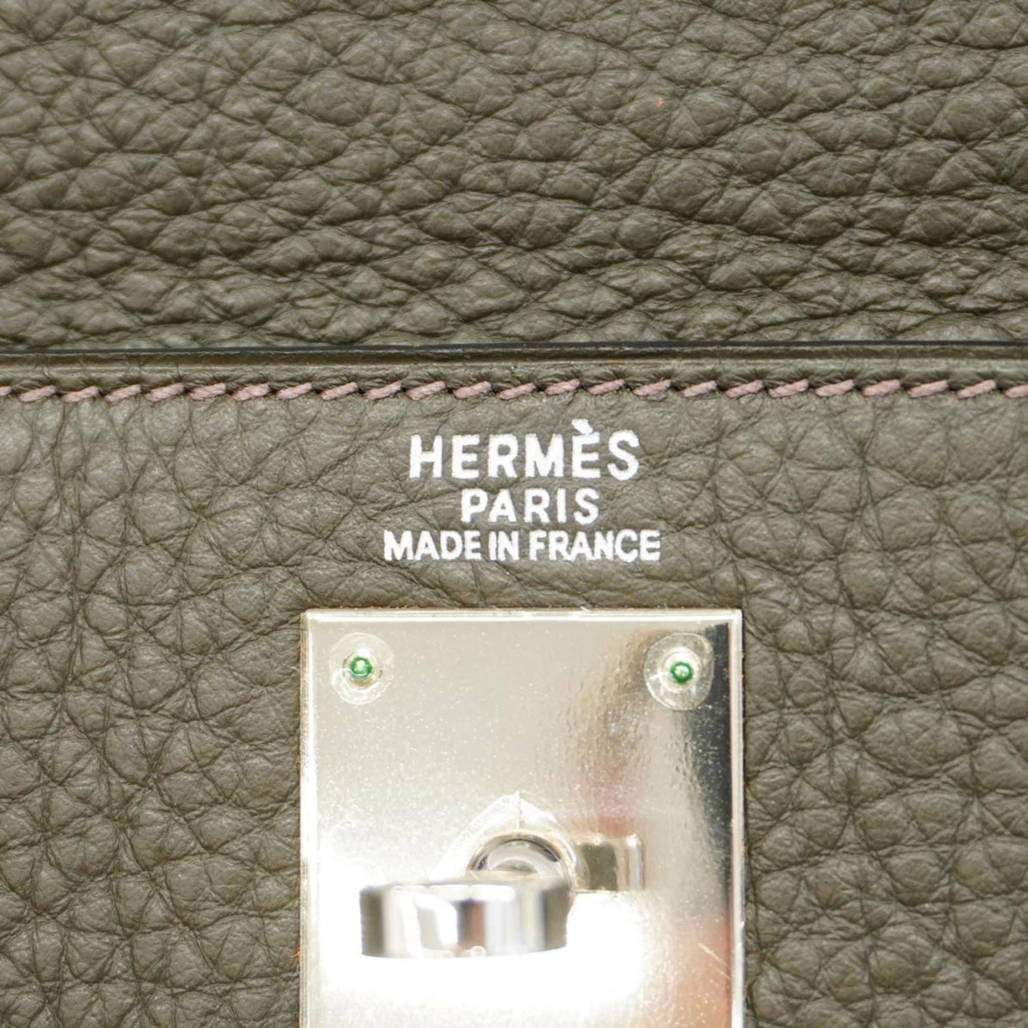 Hermes handbag Kelly 32 H stamp Fjord Olive green Ladies