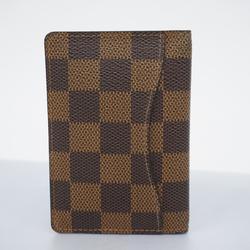 Louis Vuitton Business Card Holder Damier Organizer de Poche N61721 Ebene Men's Women's