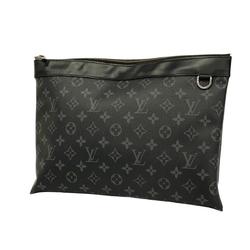 Louis Vuitton Clutch Bag Monogram Eclipse Pochette Discovery M62291 Black Men's