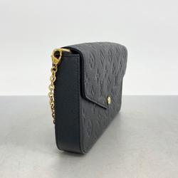 Louis Vuitton Shoulder Wallet Monogram Empreinte Pochette Felicie M82477 Noir Ladies