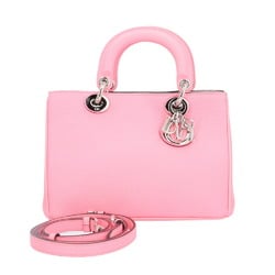 Christian Dior Diorissimo Shoulder Bag Leather 08-MA-0193 Pink Women's 2way