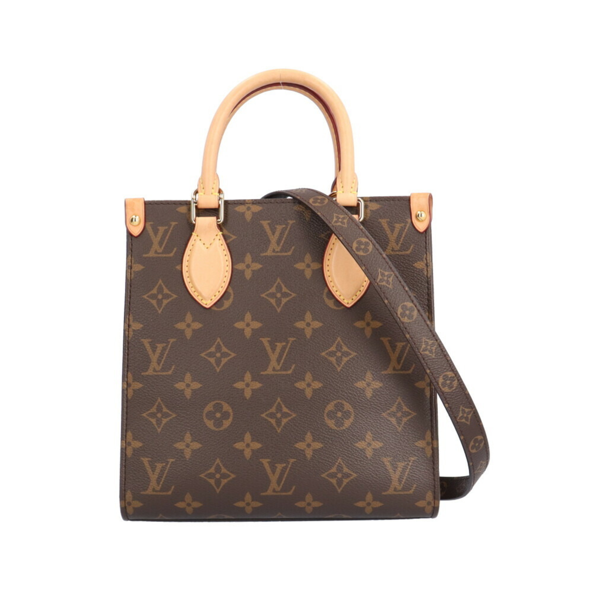 Louis Vuitton Sac Plat BB Monogram Shoulder Bag Canvas M45847 Brown Women's LOUIS VUITTON