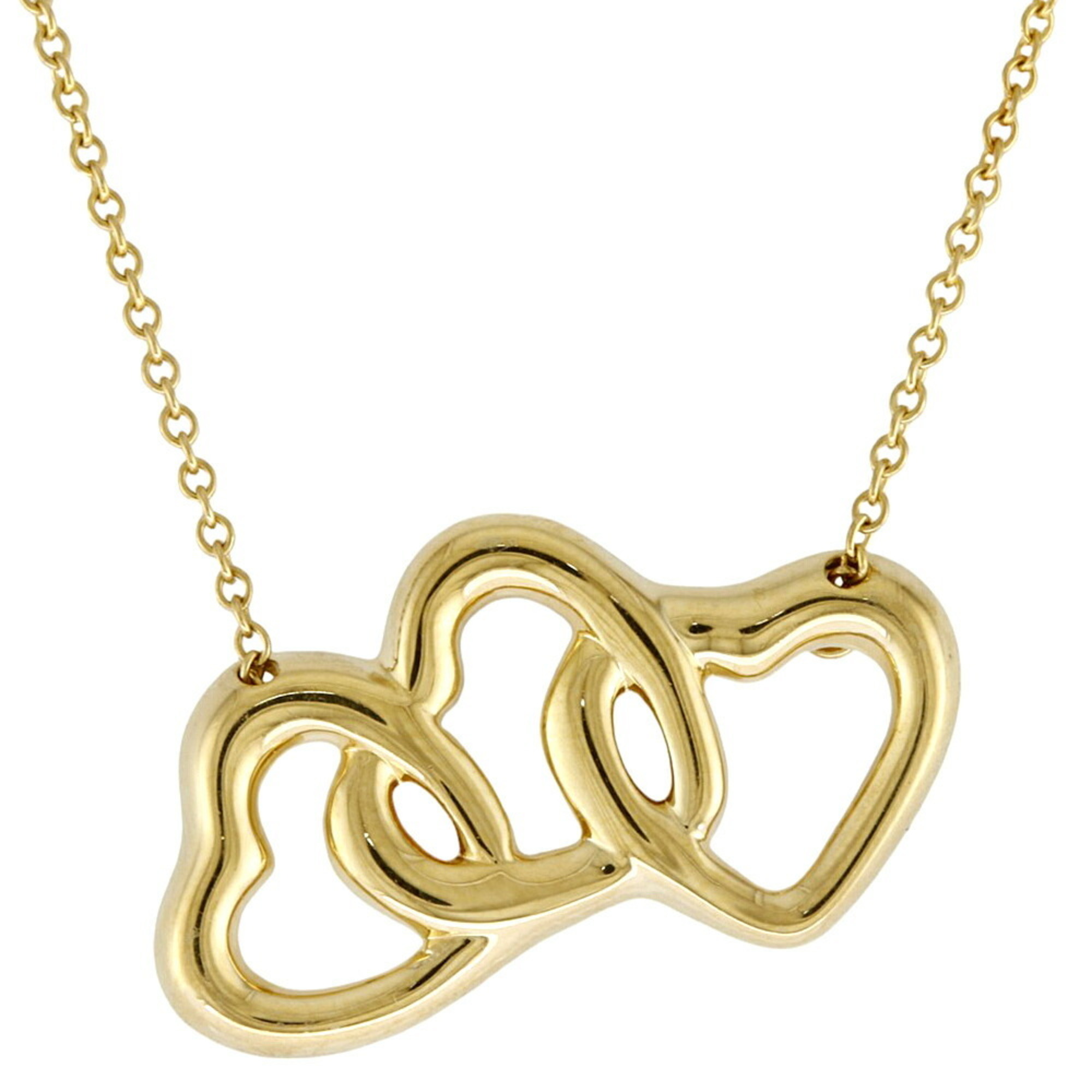 Tiffany Triple Heart Necklace 18K Gold Women's TIFFANY&Co.