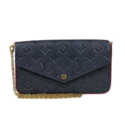 Louis Vuitton Pochette Felicie Monogram Empreinte Shoulder Bag M64099 Navy Women's LOUIS VUITTON Chain