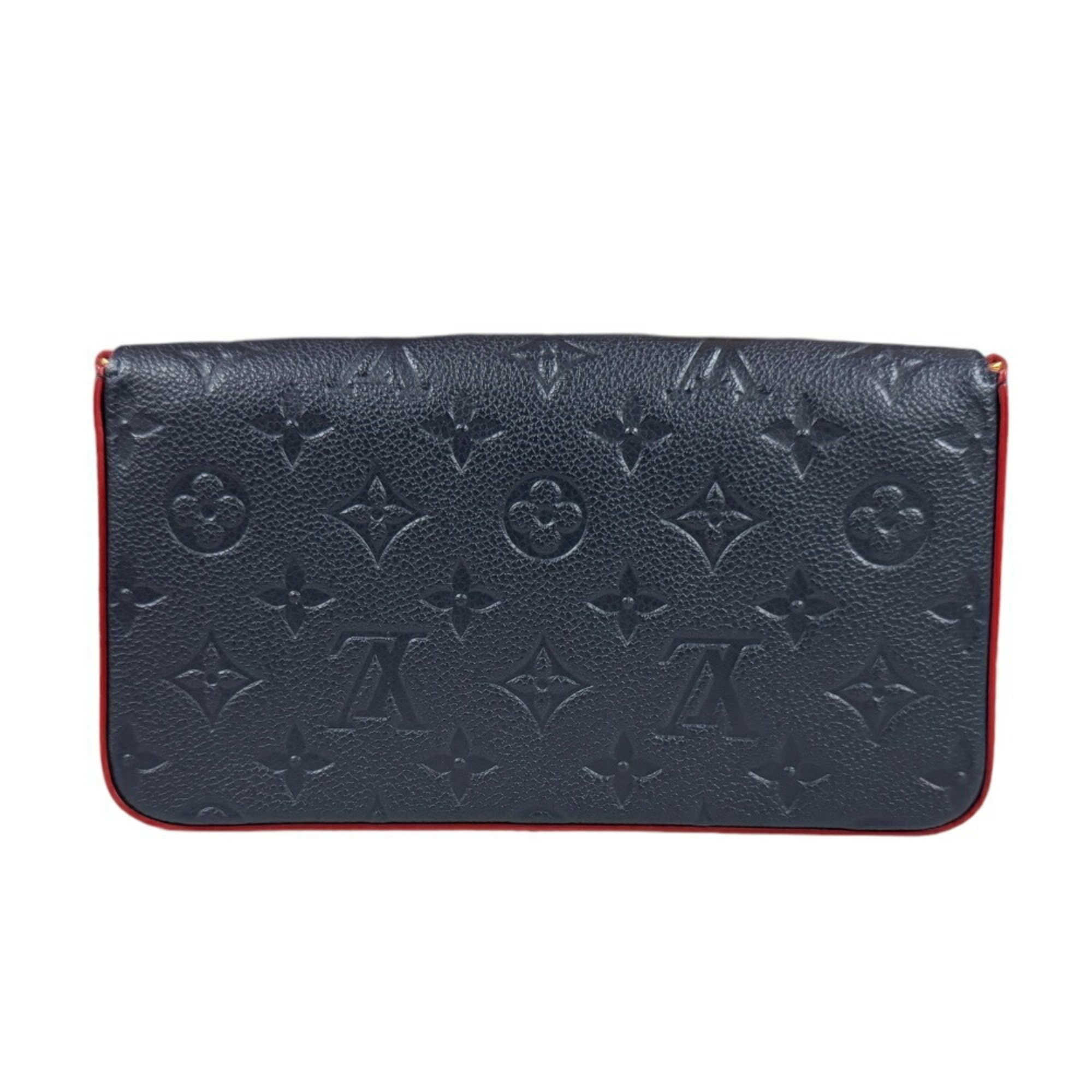 Louis Vuitton Pochette Felicie Monogram Empreinte Shoulder Bag M64099 Navy Women's LOUIS VUITTON Chain