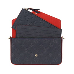 Louis Vuitton Pochette Felicie Monogram Empreinte Shoulder Bag M64099 Navy Women's LOUIS VUITTON Chain