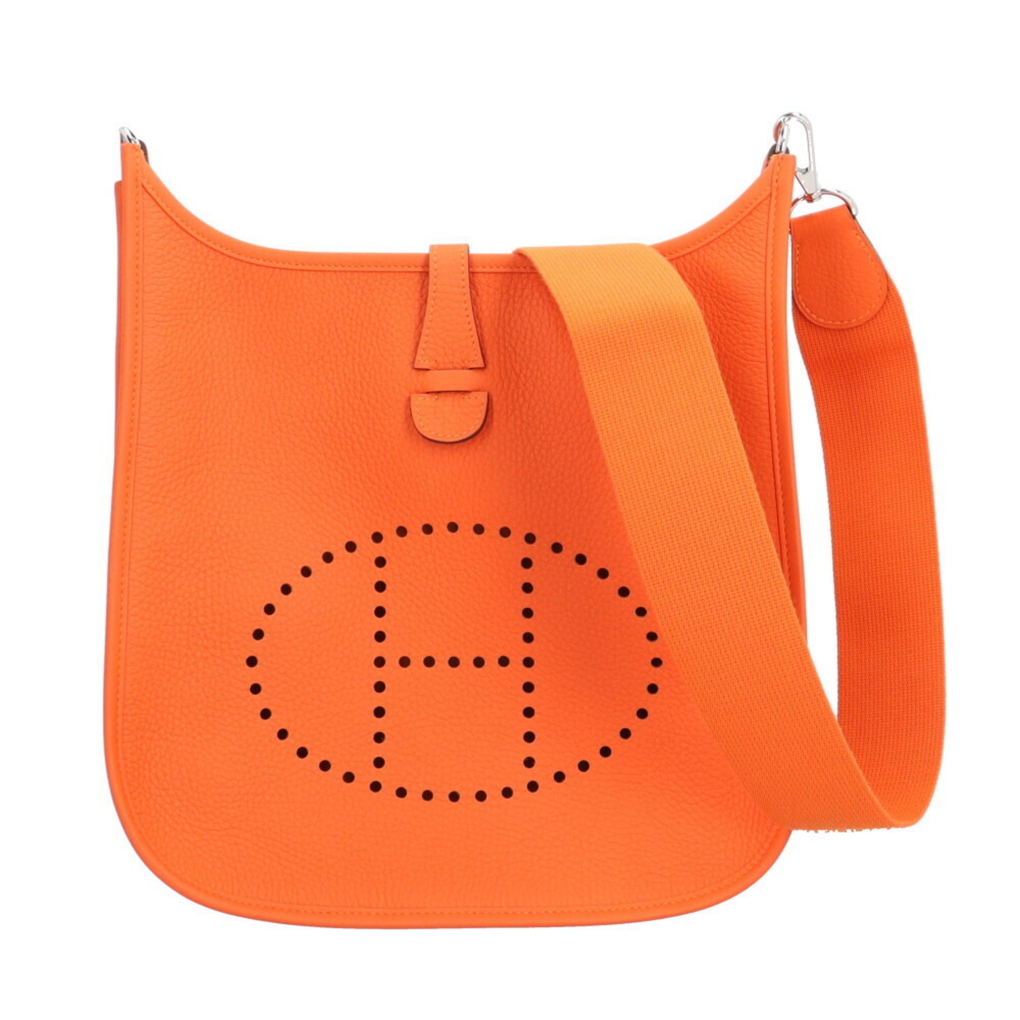 Hermes Evelyn IIIPM Shoulder Bag Taurillon Clemence Orange Women's HERMES