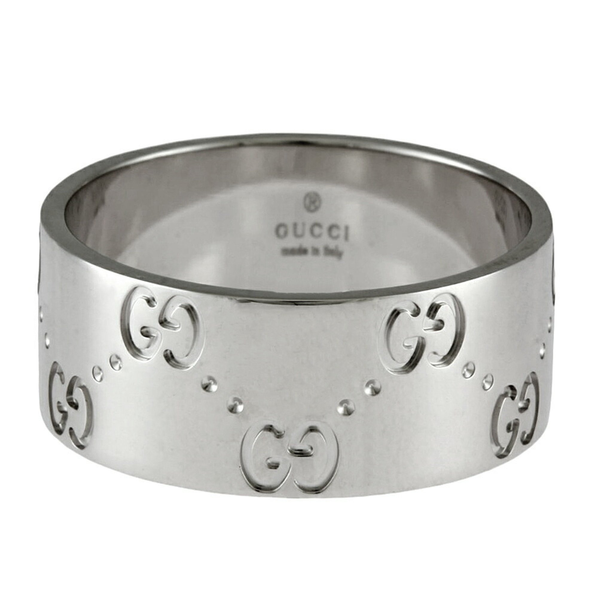 Gucci Icon Wide Ring, Size 20.5, 18k Gold, Men's, GUCCI