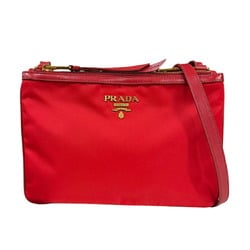 Prada Shoulder Bag Nylon 1BH046 Red Women's PRADA