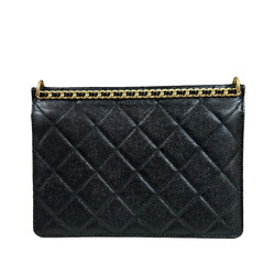 Chanel Small Flap Bag Shoulder Caviar Skin AS4169 Black Women's CHANEL Chain