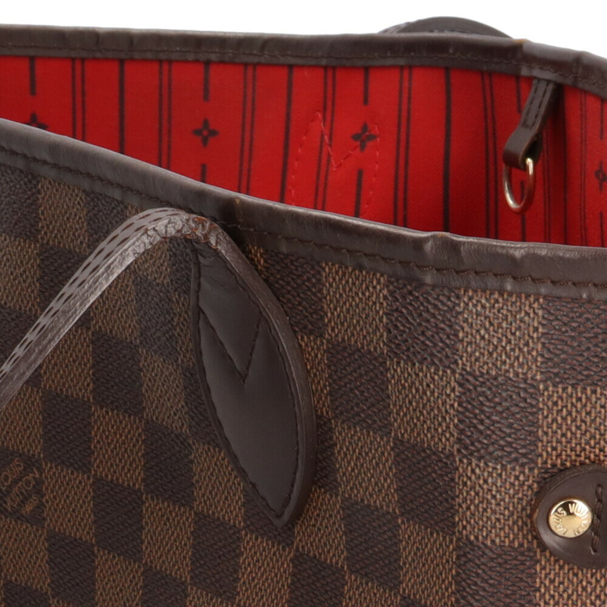 Louis Vuitton Neverfull MM Damier Tote Bag Canvas N51105 Brown Women's LOUIS VUITTON