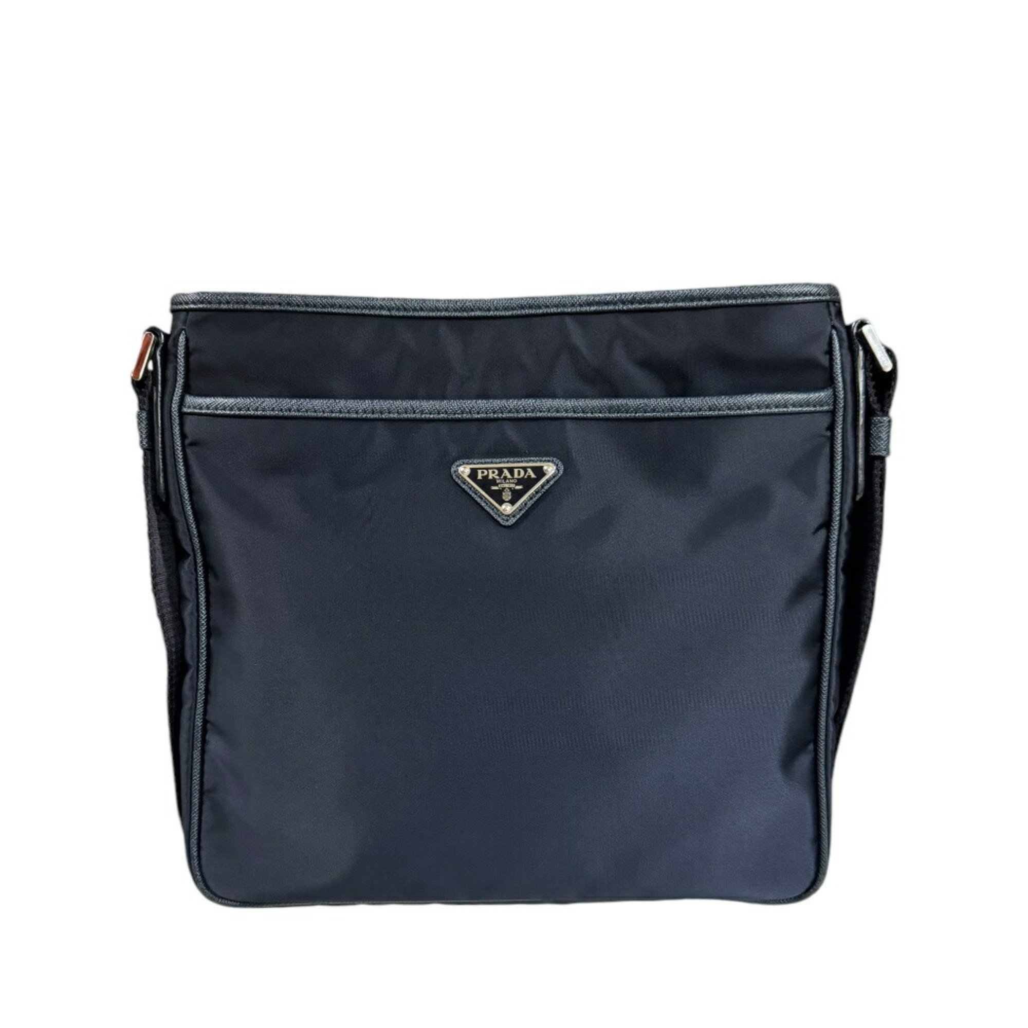 Prada Shoulder Bag Nylon 2VH797 Navy Unisex PRADA