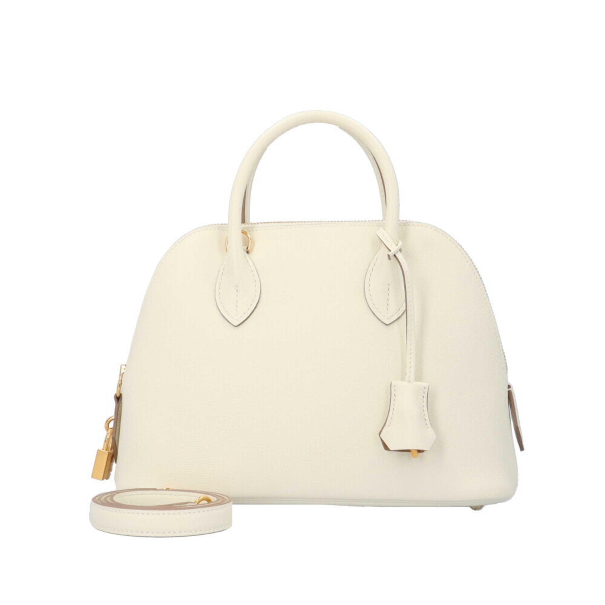 Hermes Bolide 1923 25 Shoulder Bag Evercolor White Women's HERMES 2way