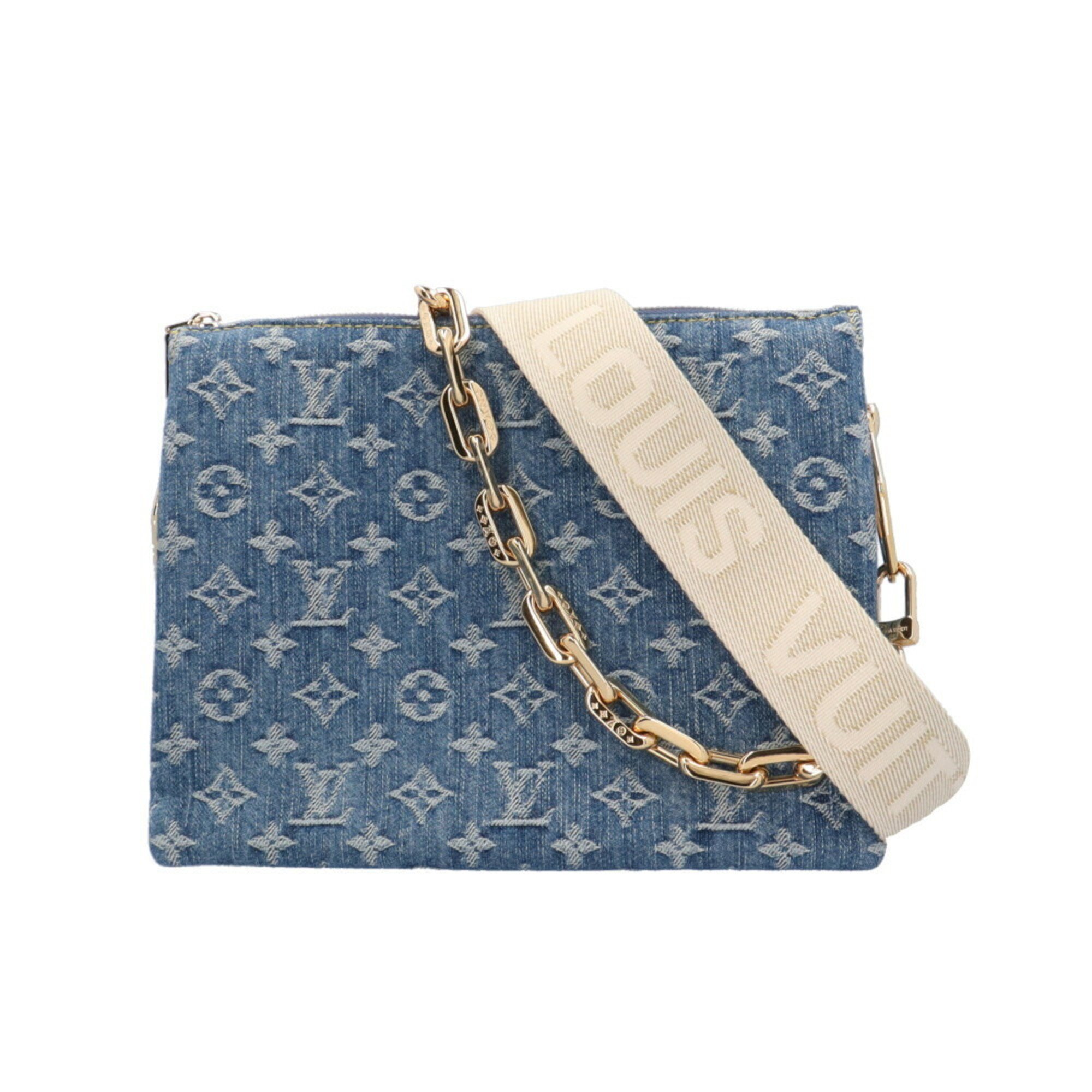 Louis Vuitton Coussin PM Monogram Denim Shoulder Bag M24564 Blue Women's LOUIS VUITTON