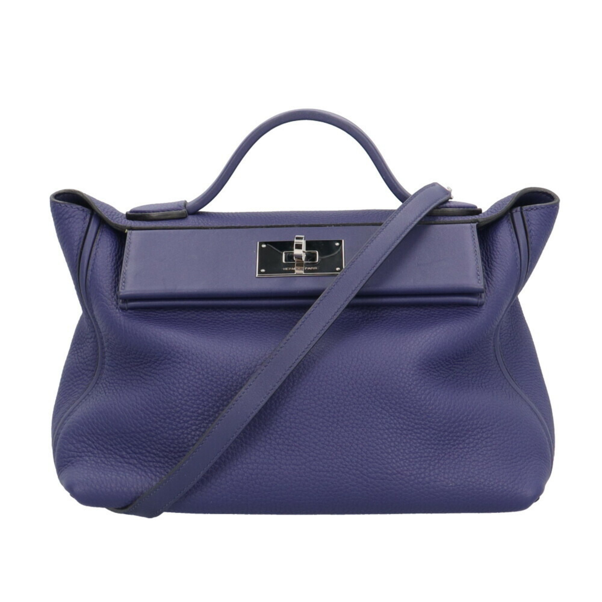 Hermes Sac Vingt Quatre 29 Shoulder Bag Swift Blue Women's HERMES 2way