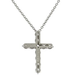 Tiffany Small Cross Diamond Necklace Pt950 Platinum Women's TIFFANY&Co.