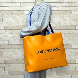 Louis Vuitton Shopper Tote MM Shoulder Bag Leather M24457 Orange Unisex LOUIS VUITTON