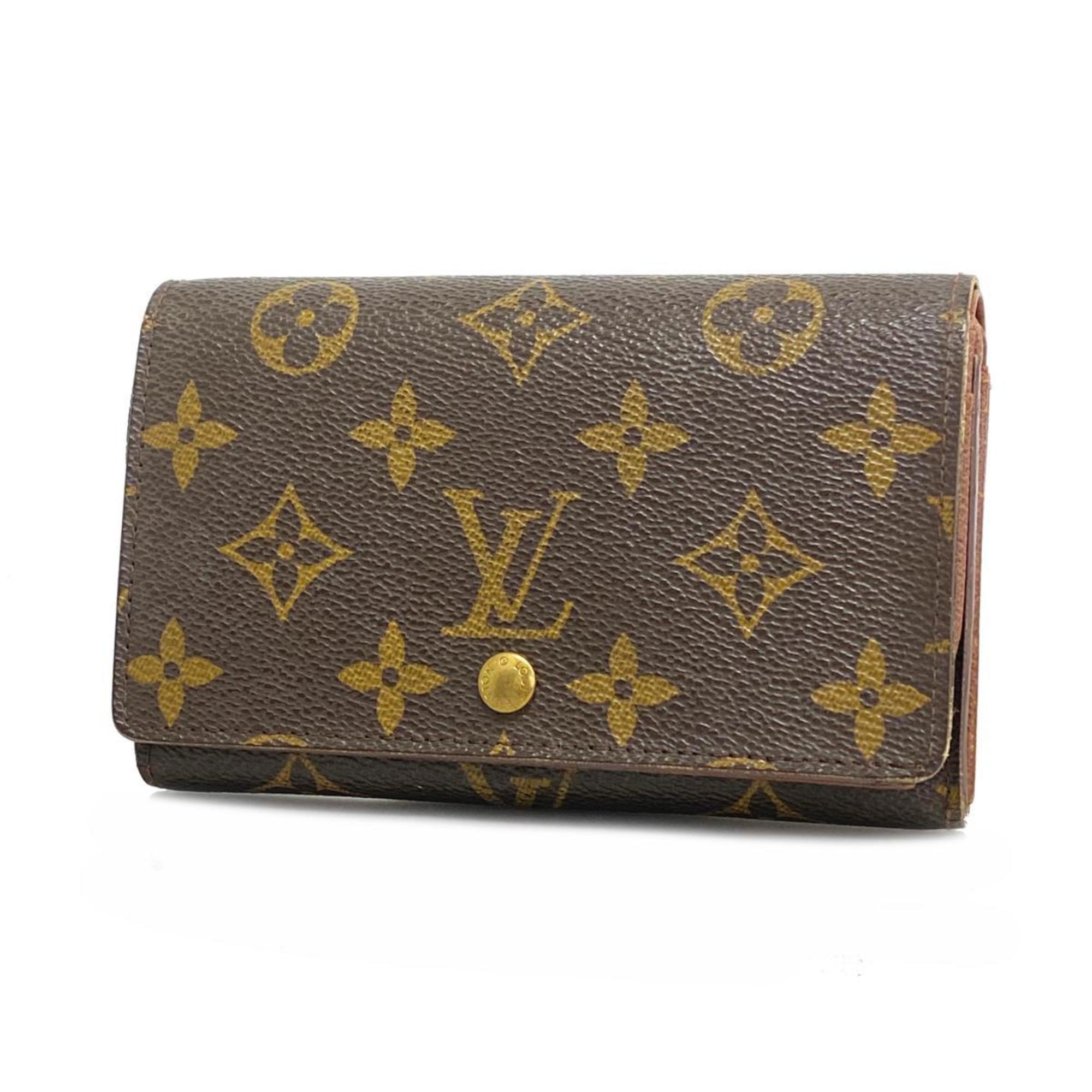 Louis Vuitton Wallet Monogram Porto Monone Zip M61735 Brown Men's Women's