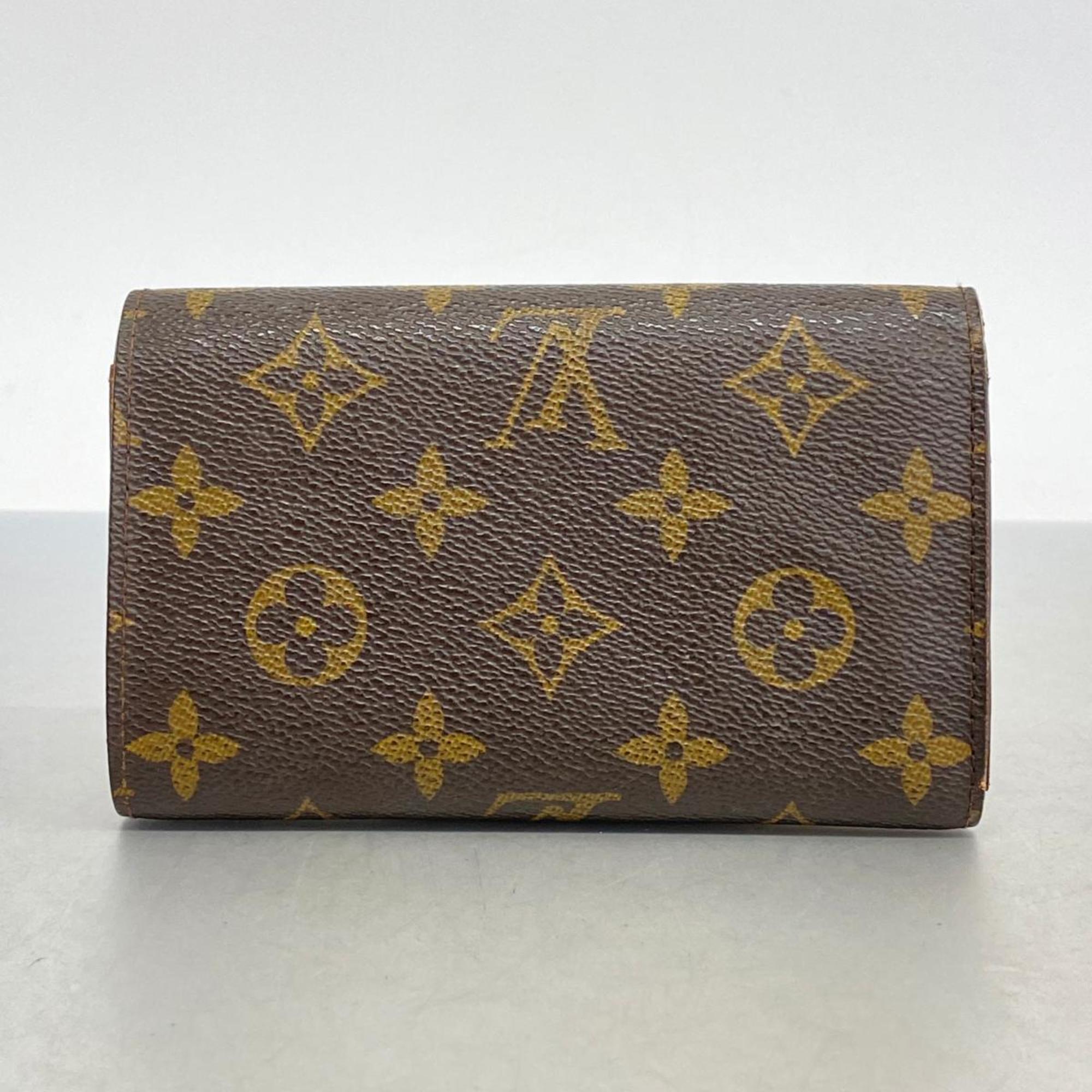 Louis Vuitton Wallet Monogram Porto Monone Zip M61735 Brown Men's Women's