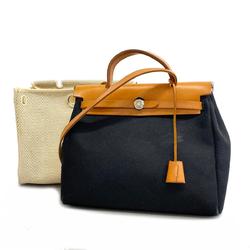 Hermes handbag Airbag PM □F stamp Toile Officier Natural Ladies