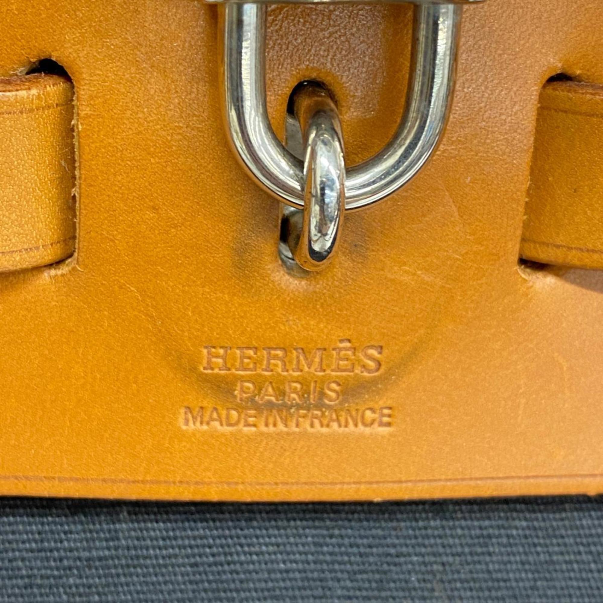 Hermes handbag Airbag PM □F stamp Toile Officier Natural Ladies