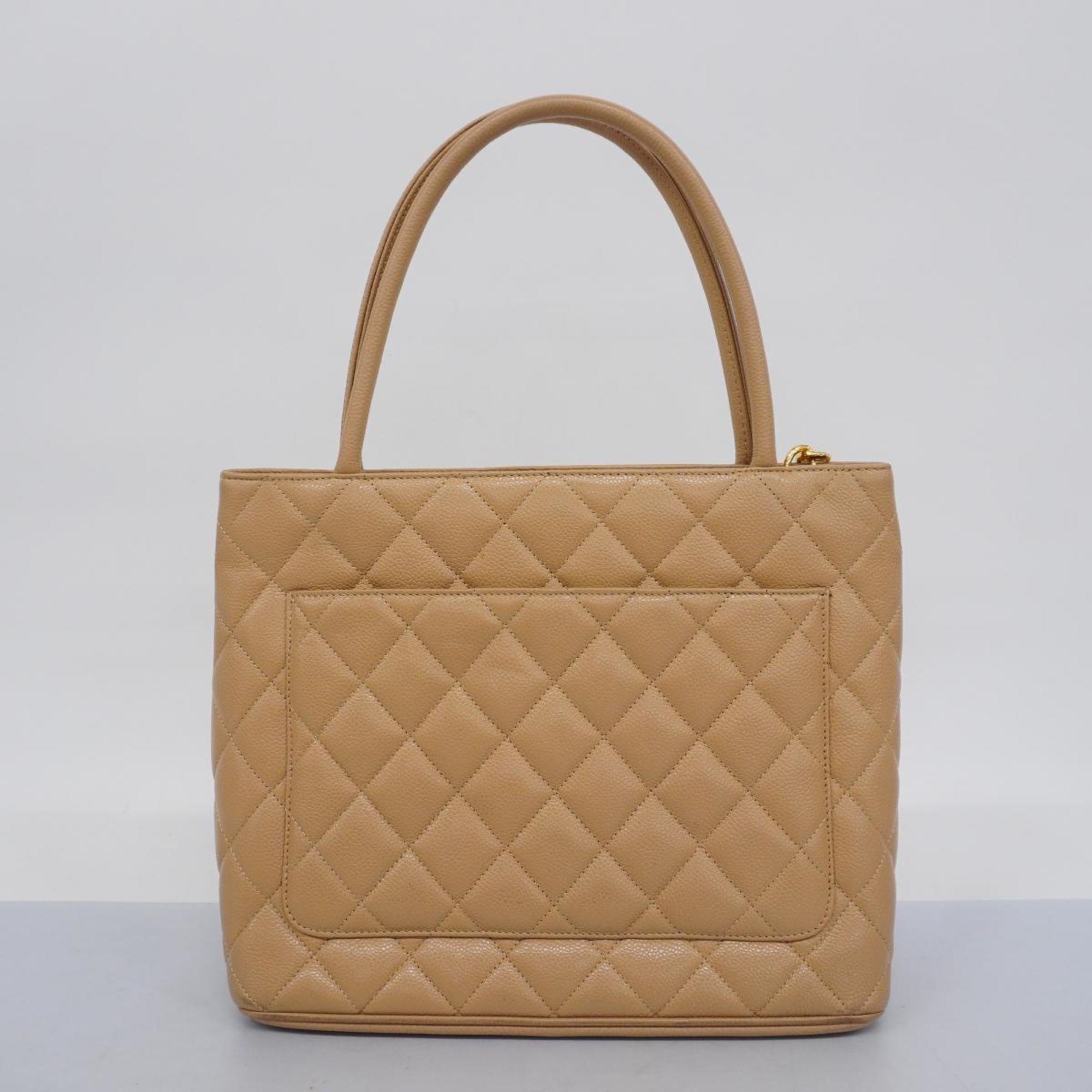 Chanel Tote Bag, Reproduction Tote, Caviar Skin, Beige, Women's