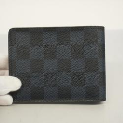 Louis Vuitton Wallet Damier Cobalt Palm Tree Monkey Portefeuille Multiple N62201 Black Men's