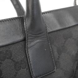 Gucci Tote Bag GG Canvas 002 1119 Black Champagne Women's