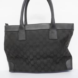 Gucci Tote Bag GG Canvas 002 1119 Black Champagne Women's