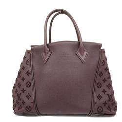 Louis Vuitton Tote Bag Monogram Velour WPM Tuftage Purple Ladies