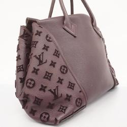 Louis Vuitton Tote Bag Monogram Velour WPM Tuftage Purple Ladies