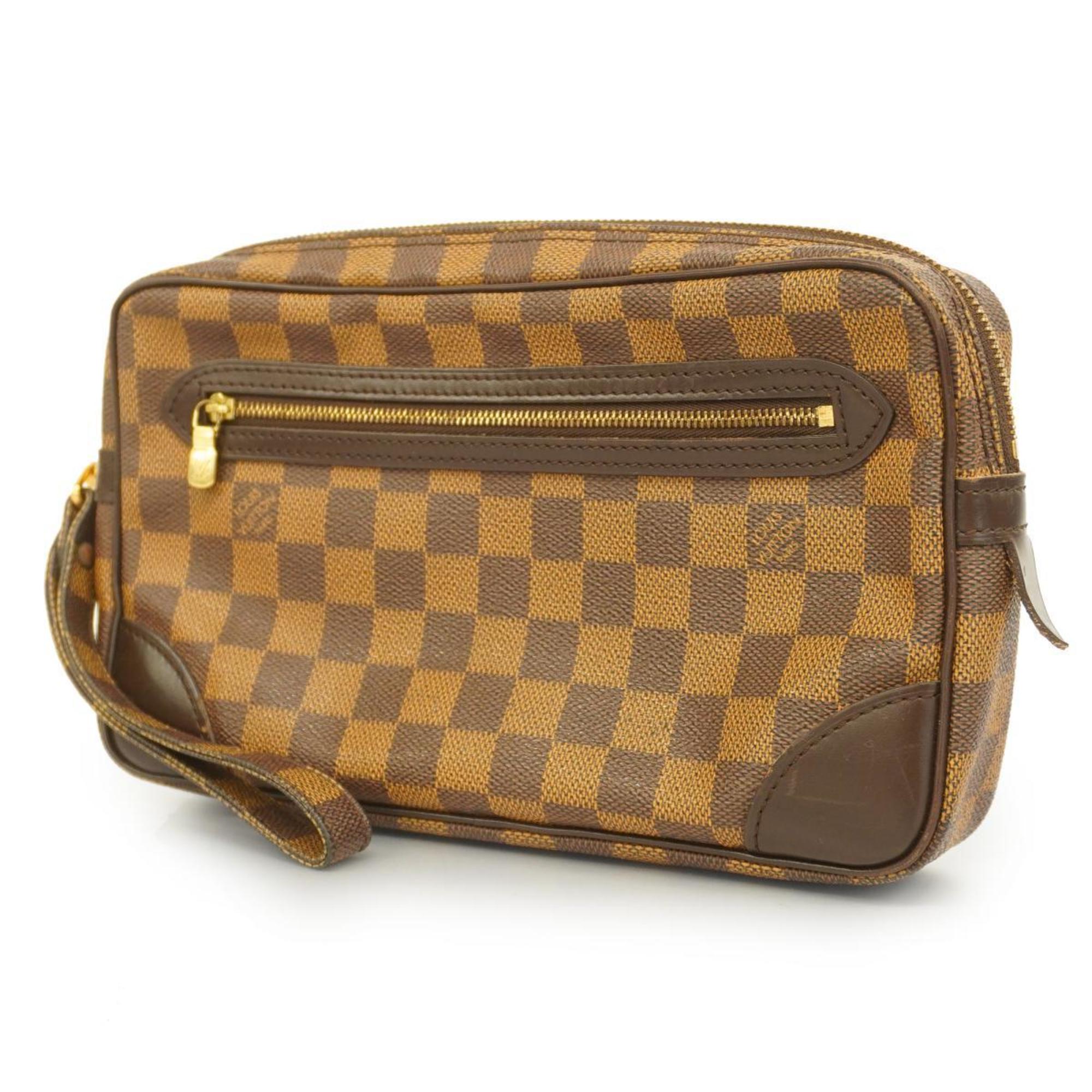 Louis Vuitton Clutch Bag Damier Marly Dragonne Ebene SPO Men's