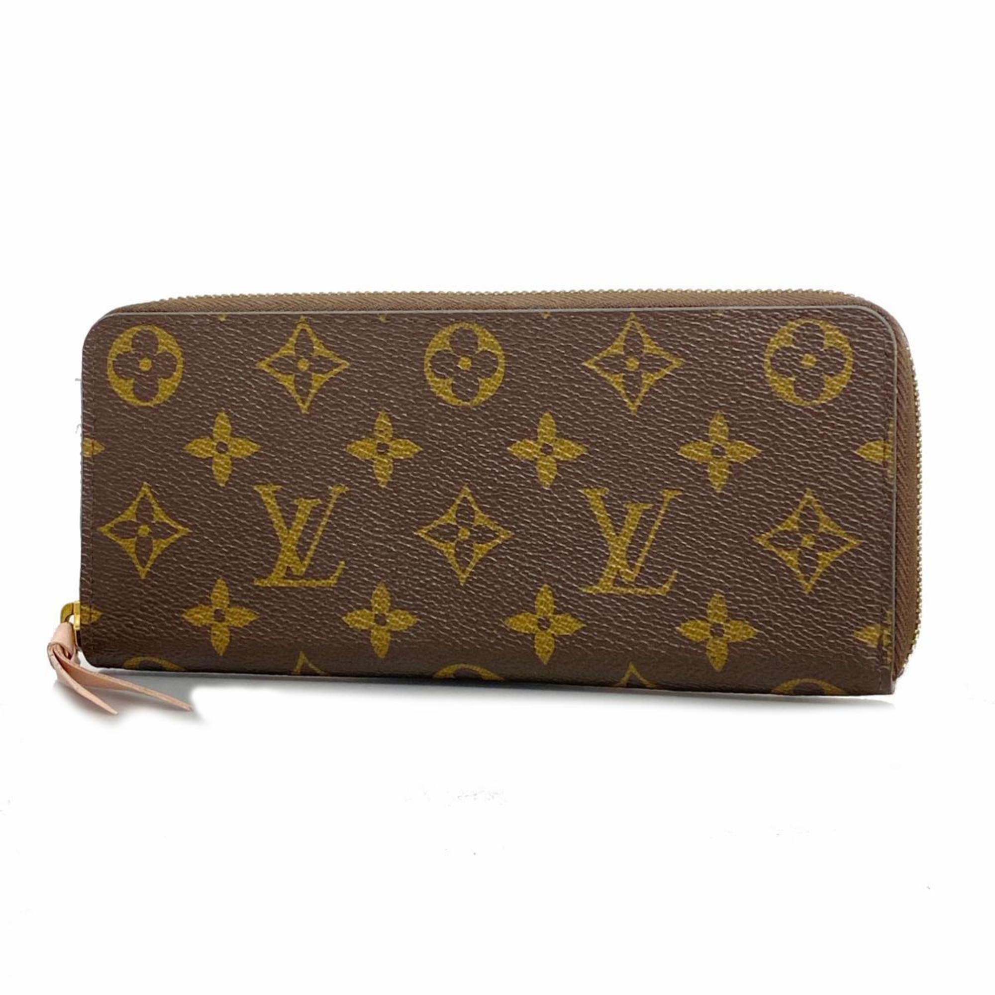 Louis Vuitton Long Wallet Monogram Portefeuille Clemence M61298 Rose Ballerine Ladies