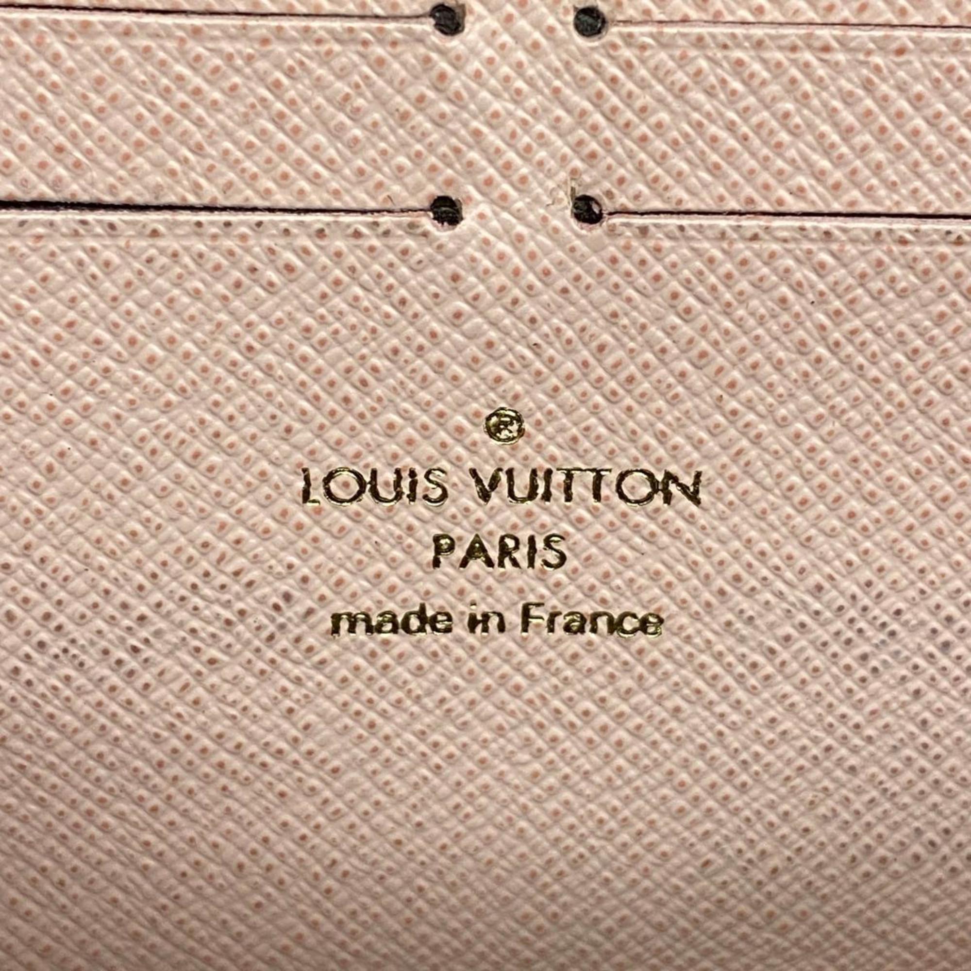 Louis Vuitton Long Wallet Monogram Portefeuille Clemence M61298 Rose Ballerine Ladies