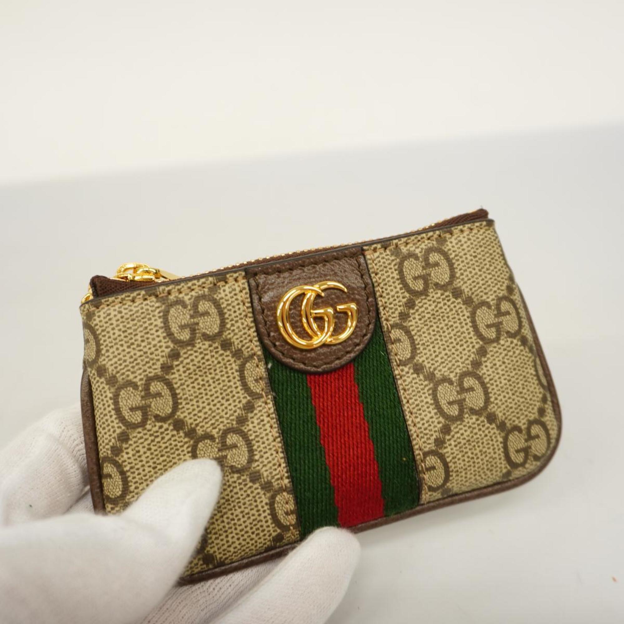 Gucci Wallet/Coin Case Ophidia 671722 Brown Beige Women's